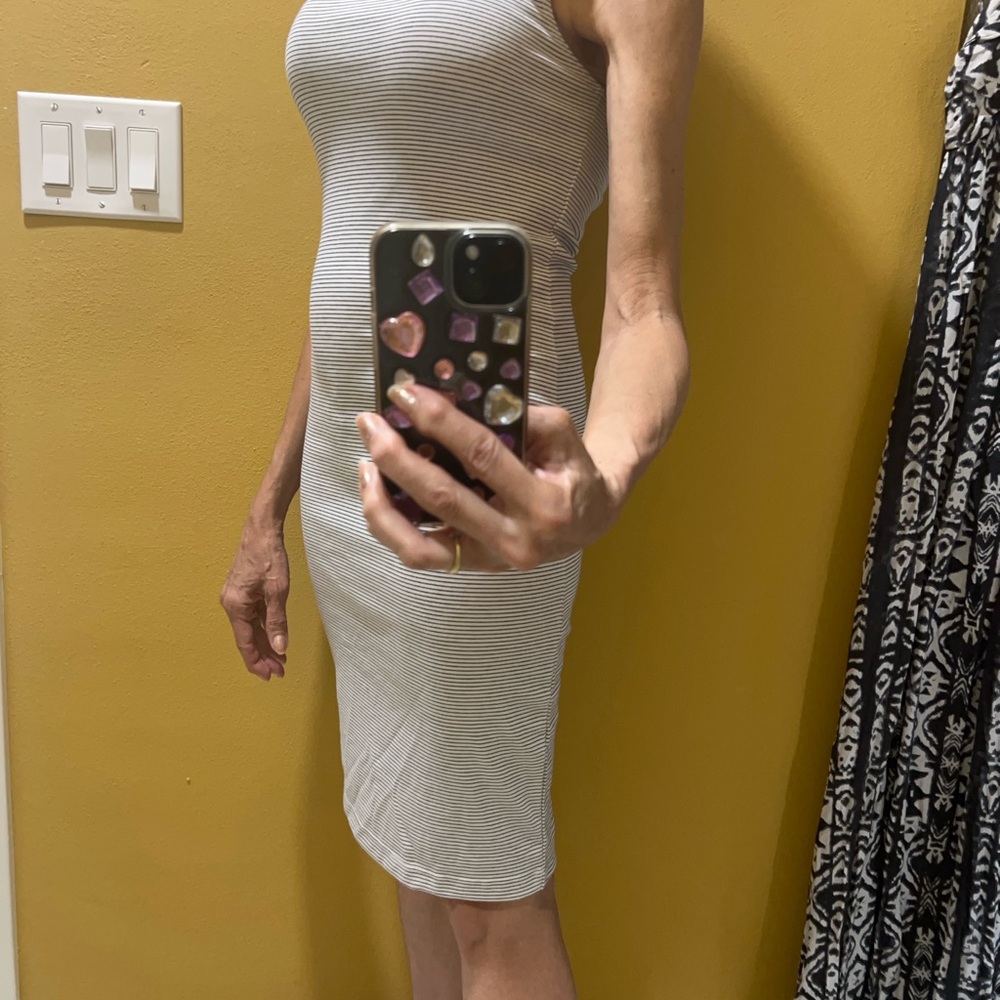 H&M Striped Tank Midi Dress